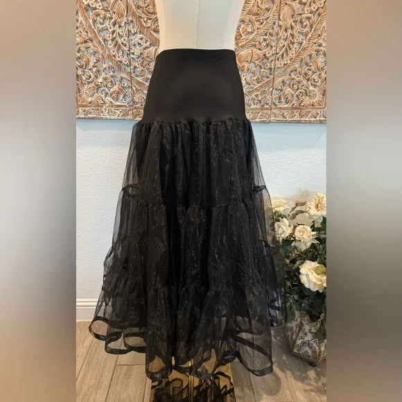 Tulle Petticoat Lightweight Soft Lined High Waist Casual or Costume Maxi Skirt - Picture 3 of 14